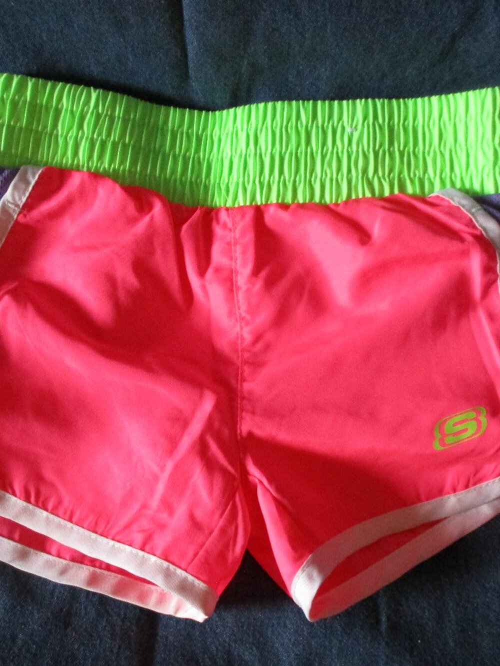 Skechers Multicolor Neon Colored Girl's Active Wear Lined Shorts Sz. 5/6